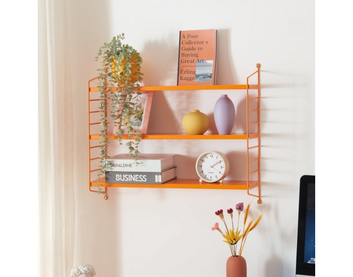 Strängnäs модулен стенен комплект рафтове от 4 оранжеви []