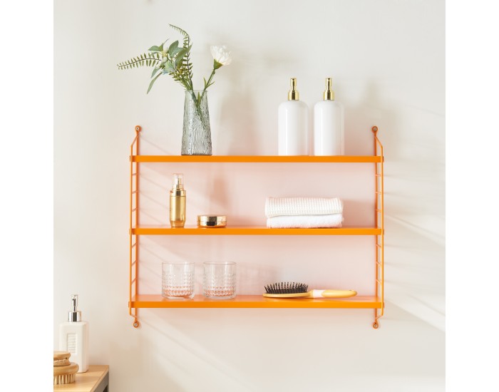 Strängnäs модулен стенен комплект рафтове от 2 оранжеви []