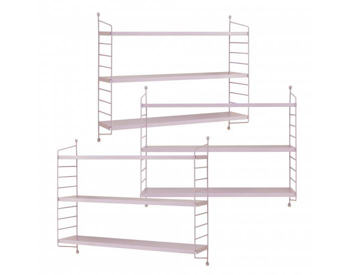 Комплект модулни стенни рафтове Strängnäs от 3 лилави []