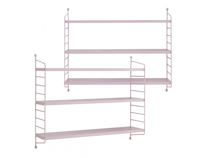 Комплект модулни рафтове за стена Strängnäs от 2 лилави []