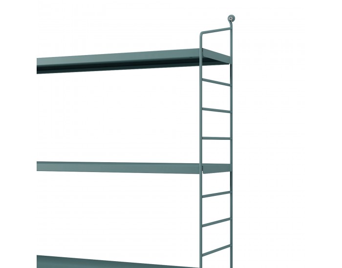 Strängnäs модулен комплект рафтове за стена от 4 сиво-сини []