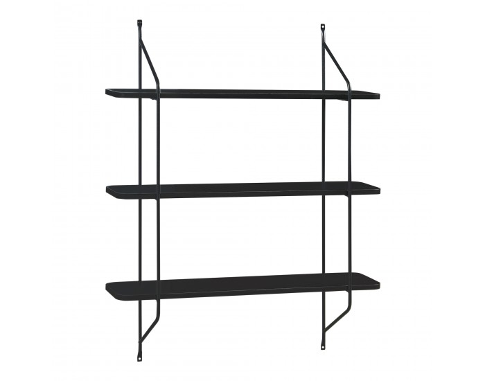 Стенен рафт Østfold 100x80x21 см черен []