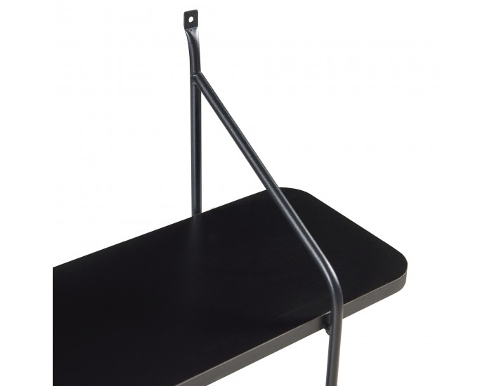 Стенен рафт Østfold 100x80x21 см черен []