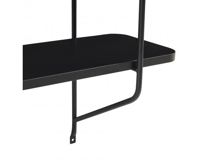 Стенен рафт Østfold 100x80x21 см черен []