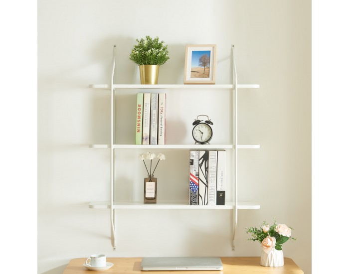 Стенен рафт Østfold 100x80x21 см бял []