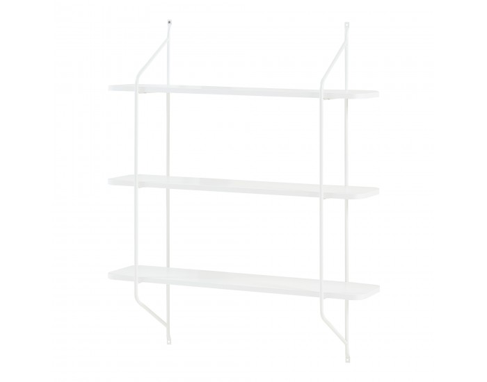 Стенен рафт Østfold 100x80x21 см бял []