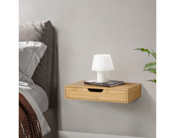 Комплект стенен рафт от 2 Bokn с чекмедже бамбук []