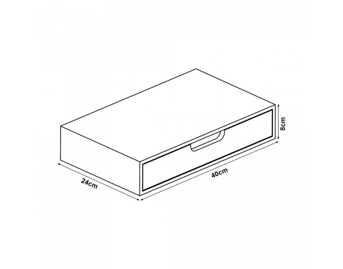 Комплект стенен рафт от 2 Bokn с чекмедже бамбук черен []
