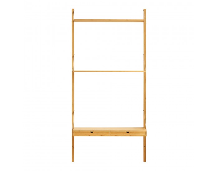 Стенен рафт Tingvoll 176x85x32 см бамбук []