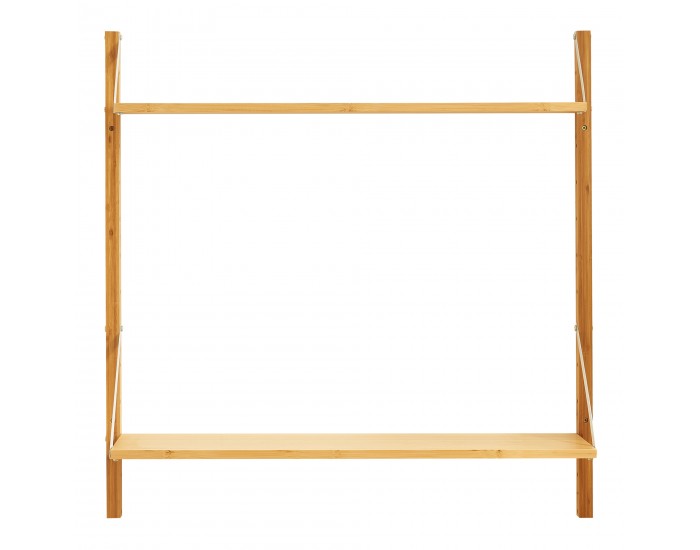 Стенен рафт Tingvoll 85x85x25 см бамбук []