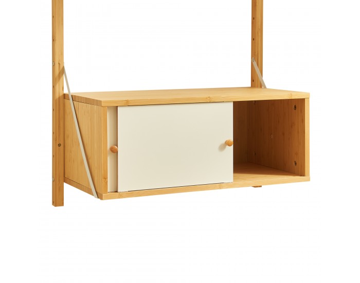 Стенен рафт Tingvoll 85x65x34 см бамбук []