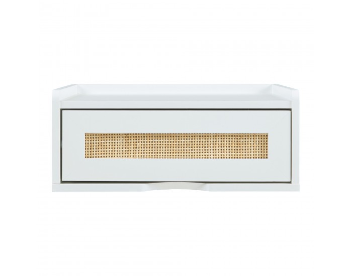 Стенен рафт Ljuredsø с чекмедже 40x30x16,5 см бял []