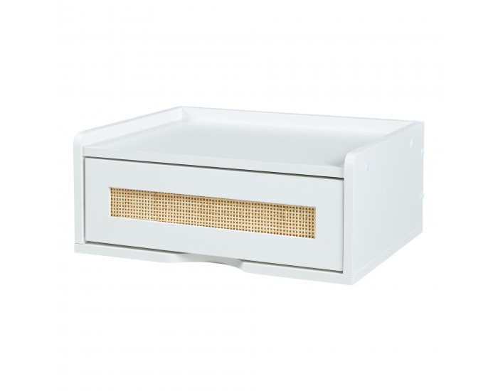 Стенен рафт Ljuredsø с чекмедже 40x30x16,5 см бял []