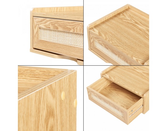 Стенен рафт Ljuredsø с чекмедже 40x30x16,5 см дъб []