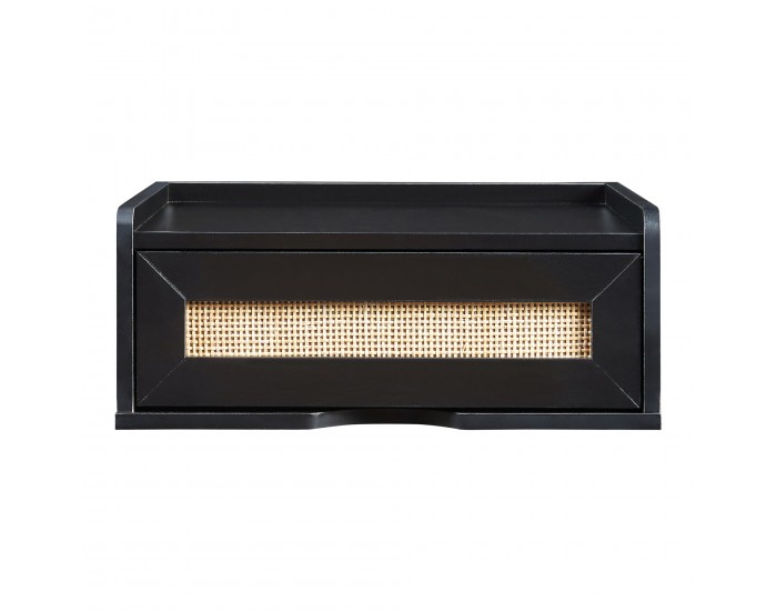 Стенен рафт Ljuredsø с чекмедже 40x30x16,5 см черен []