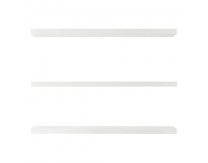 Стенни рафтове Stranda от 3 бр., 100x20x4 см, бели []