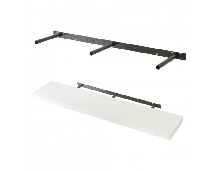 Стенни рафтове Stranda от 3 бр., 100x20x4 см, бели []