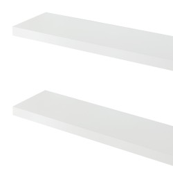 Стенни рафтове Stranda от 3 бр., 80x20x4 см, бели [] - Дневна