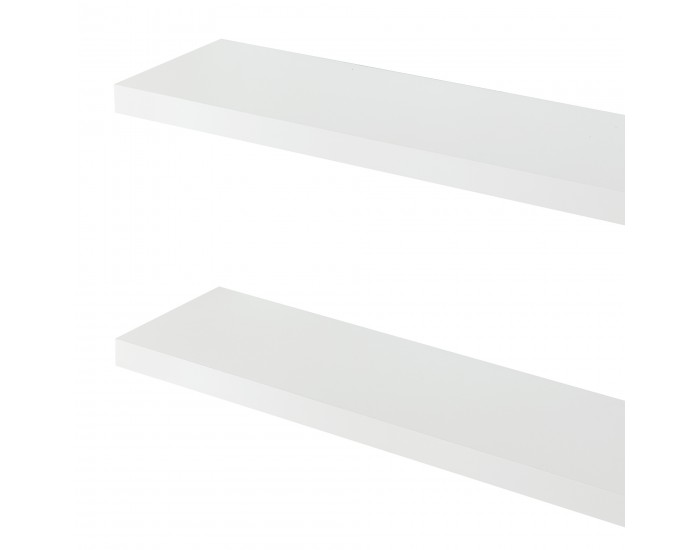 Стенни рафтове Stranda от 3 бр., 80x20x4 см, бели []