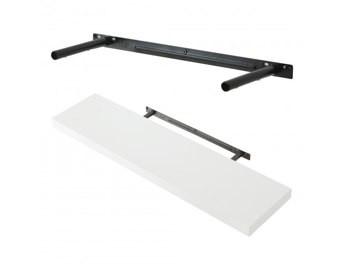 Стенни рафтове Stranda от 3 бр., 80x20x4 см, бели []