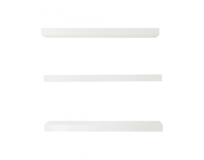 Стенни рафтове Stranda от 3 бр., 60x20x4 см, бели []
