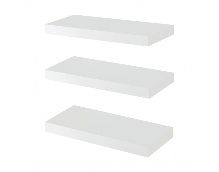 Стенни рафтове Stranda от 3 бр., 40x17x4 см, бели []