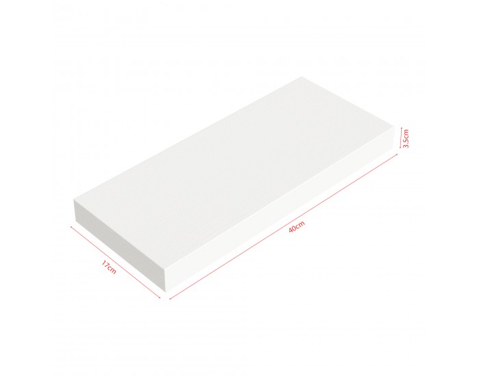 Стенни рафтове Stranda от 3 бр., 40x17x4 см, бели []