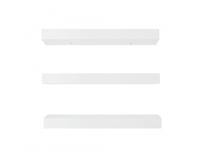 Стенни рафтове Stranda от 3 бр., 40x17x4 см, бели []
