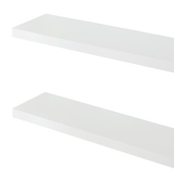 Стенни рафтове Stranda от 2 бр., 80x20x4 см, бели [] - Дневна
