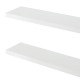 Стенни рафтове Stranda от 2 бр., 80x20x4 см, бели []