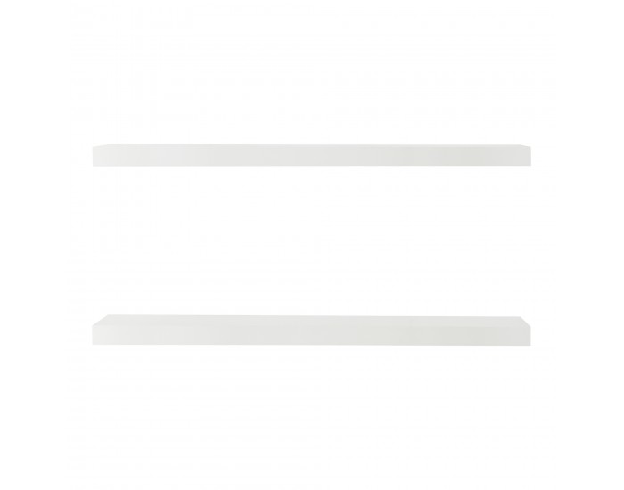 Стенни рафтове Stranda от 2 бр., 80x20x4 см, бели []
