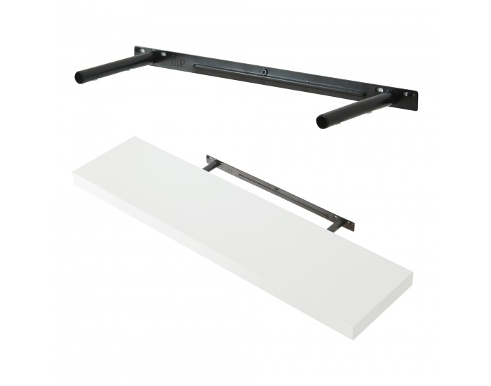 Стенни рафтове Stranda от 2 бр., 80x20x4 см, бели []