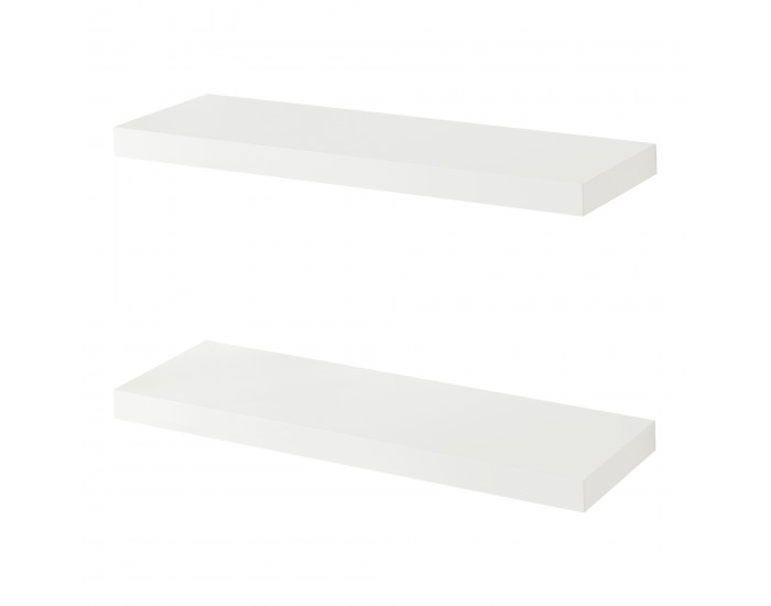 Комплект стенни рафтове Stranda от 2 бр., 60x20x4 см, бял []