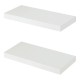 Стенни рафтове Stranda от 2 бр., 40x17x4 см, бели []