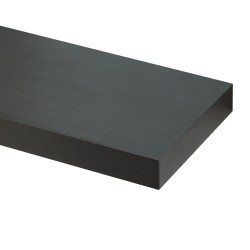 Стенни рафтове Stranda от 3 броя, 38x17x4 см, черни [] - Дневна