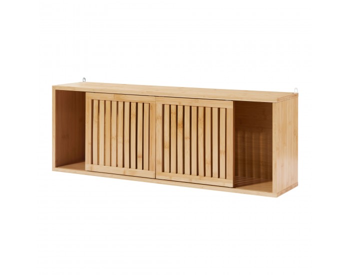 Стенен рафт Ypäjä 93x20x33 см бамбук []