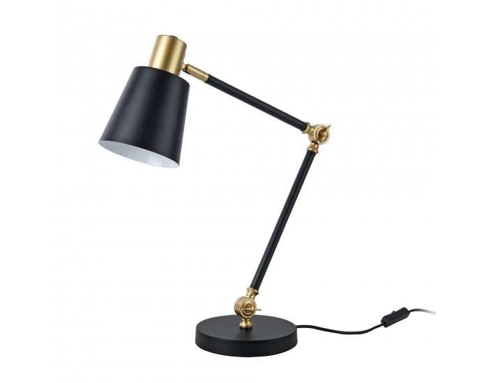 Настолна лампа Abergele черно / златисто []