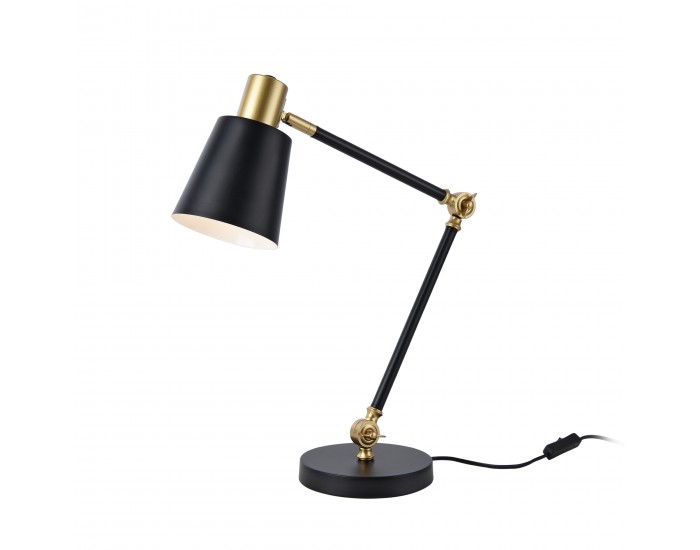 Настолна лампа Abergele черно / златисто []