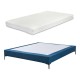 Двойно легло Lilla с матрак кадифе 180x200 см синьо []