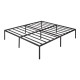 Метално легло Vårdö с матрак 180x200 см Черно []