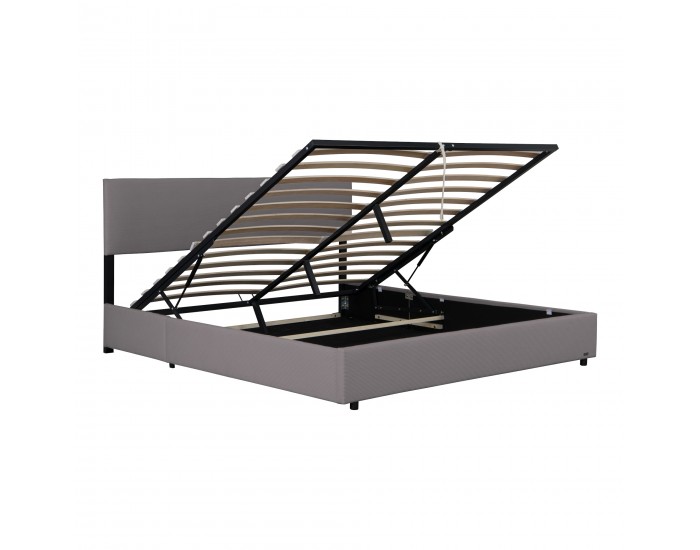 Тапицирано легло Juva с матрак и леглова кутия 160x200 см Grey Corium Тапицирано легло Juva с матрак и леглова кутия 160x200 см Grey Corium