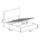 Тапицирано легло Juva с матрак и леглова кутия 160x200 см Grey Corium Тапицирано легло Juva с матрак и леглова кутия 160x200 см Grey Corium