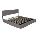 Тапицирано легло Juva с матрак и леглова кутия 160x200 см Grey Corium Тапицирано легло Juva с матрак и леглова кутия 160x200 см Grey Corium