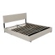 Тапицирано легло Juva с матрак и леглова кутия 160x200 см Beige Corium Тапицирано легло Juva с матрак и леглова кутия 160x200 см Beige Corium