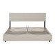 Тапицирано легло Juva с матрак и леглова кутия 160x200 см Beige Corium Тапицирано легло Juva с матрак и леглова кутия 160x200 см Beige Corium