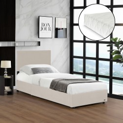 Тапицирано легло Juva с матрак и леглова кутия 90x200 см Beige Corium - Спалня