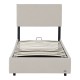 Тапицирано легло Juva с матрак и леглова кутия 90x200 см Beige Corium Тапицирано легло Juva с матрак и леглова кутия 90x200 см Beige Corium