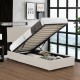 Тапицирано легло Juva с матрак и леглова кутия 90x200 см Beige Corium Тапицирано легло Juva с матрак и леглова кутия 90x200 см Beige Corium