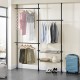 Телескопичен гардероб Kemi с 3 релси за гардероб 160 - 200 см []