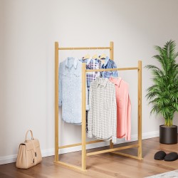 Поставка за портманта Mariehamn 122x80x50cm естествен [] - Гардероби